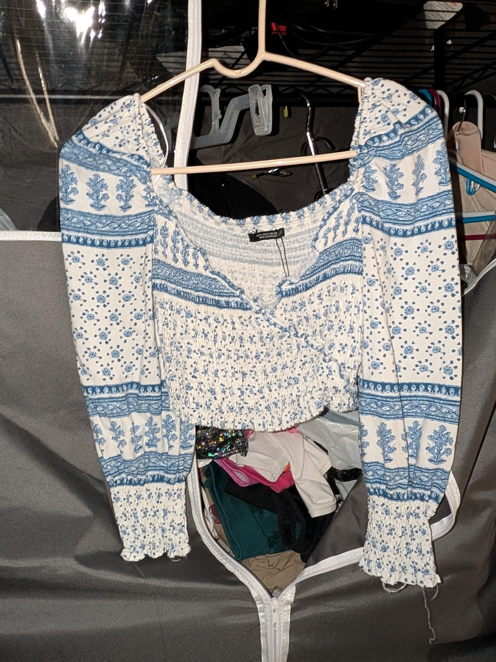 Zara Top - Blue/White